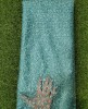 Turquoise Net Fabric With Net Wok